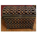 Metal Scrollwork Chest with Lid