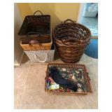 Wicker and Woven Baskets with Handles