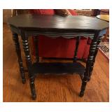 Black Painted Wood Side Table