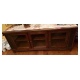 Wooden Sideboard with Glass Doors