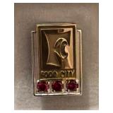 10K Food City Pin with Ruby Stones