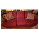 Red Fabric Hide a bed sofa