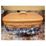 Longaberger Handwoven Basket with Lid and Liner