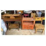 Wooden and Woven Furniture Items