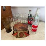 Coca-Cola Glassware, Bottles, and Tin