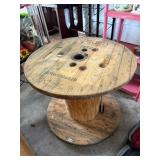 Wooden Spool Table, 33' Diameter, 27.5' Height