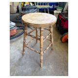 Wooden Stool With Pyrography Artwork by Matt Hensl