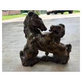 Bronze-Colored Horse Figurine, 12' x 13'
