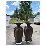 Ceramic Table Lamps on Acrylic Bases
