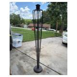 Metal Floor Lamp with Unique Frame Design, 63 Inch