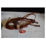New Showman Leather Bridle w/ Reins