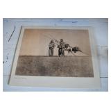 Vtg A Bloackfoot Travois Art Print