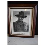 Vtg John Wayne Portrait Print by Romeo Lopez