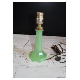 Vtg 1930 Jadeite Table Lamp