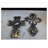 Pair of Metal Wall Crosses