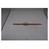 Vtg Women's Jules Jurgensen Quartz Daimond Watch