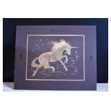 Metal Foil Unicorn Reproduction by Paul M. Breeden