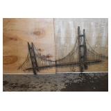 Metal Golden Gate Bridge Wall Art