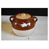 Vtg Stoneware Bean  Pot