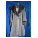 Women's Blanc Noir Dress Coat Medium