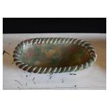 Vtg Mexican Terracotta Clay Bowl w/ Fruit