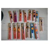 Vtg NOS Fun Color Polyester Zippers x 15