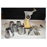 Vintage Rival Meat Grinder w/ Attachements