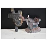 Vtg Saddle & Gun Belt Figures Decor