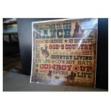New 18x18 Welcome to The Ranch Poster