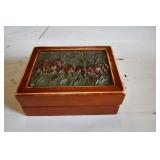 Wood Carved Horses Music Box