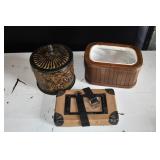 Lof of 3 Decorative Storage Boxes