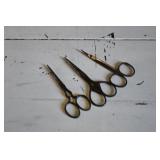 Lot of 3 Vintage Small Sewing Scissors
