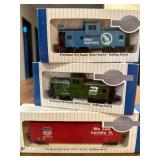 HO Scale Train Cars in Boxes