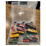 Box of Assorted Train, Parts & More
