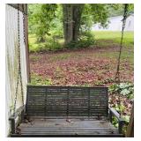 Wooden Chain Mounted Porch Swing