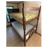 Wooden Bunk Bed with Turned Posts