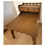 Wood Side Table With Drawers
