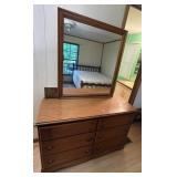 Wooden Dresser with Mirror