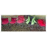 Five Portable Folding Chairs