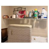 White Woven Hamper and Supplies