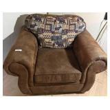 Brown Upholstered Armchair
