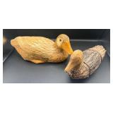 Two Duck Figurines
