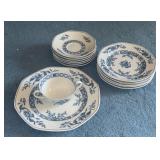 Heinrich China Blue Dinnerware Set