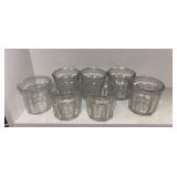 7 Clear Glass Tumblers