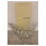Cain-Sloan Gold-Rim Glassware Set