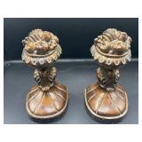 Wooden Fruit-Themed Bookends