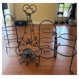 Cast Iron Planters and Candle Holder