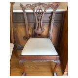 Carved Wood Chair With Upholstery