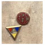 Two Vintage Pin Badges