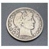 1903-O Barber Silver Half Dollar Coin